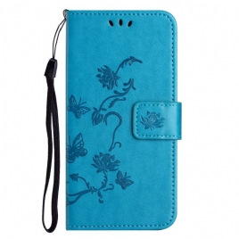 Lærdeksel Folio Deksel Xiaomi Redmi Note 14 4g Mobildeksel Blomsterprint