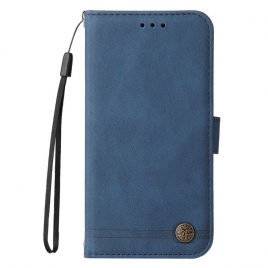 Lærdeksel Folio Deksel Xiaomi Redmi Note 14 4g Mobildeksel Retroeffekt