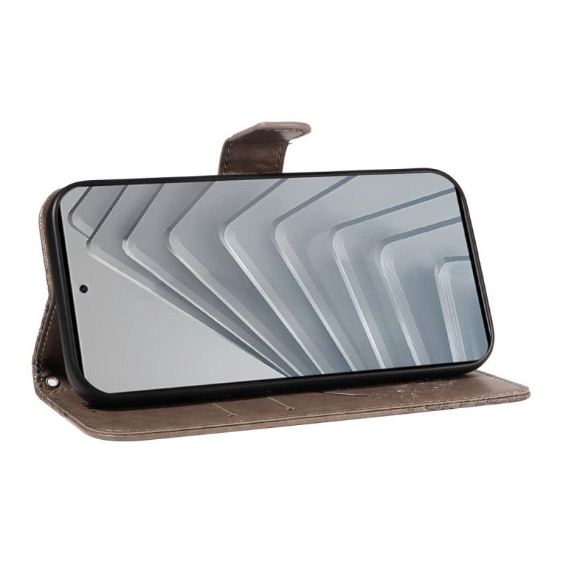 Lærdeksel Folio Deksel Xiaomi Redmi Note 14 4g Mobildeksel Sommerfugltrykk