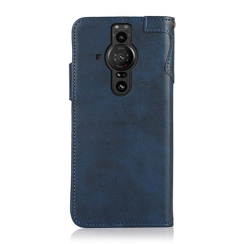 Folio Deksel Til Sony Xperia Pro-I Khazneh Magnetisk Knapp