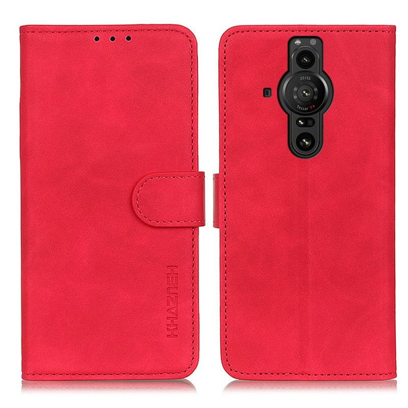 Folio Deksel Til Sony Xperia Pro-I Vintage Skinneffekt Khazneh