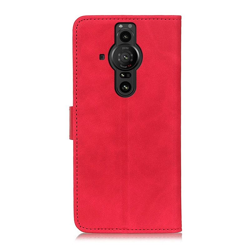 Folio Deksel Til Sony Xperia Pro-I Vintage Skinneffekt Khazneh