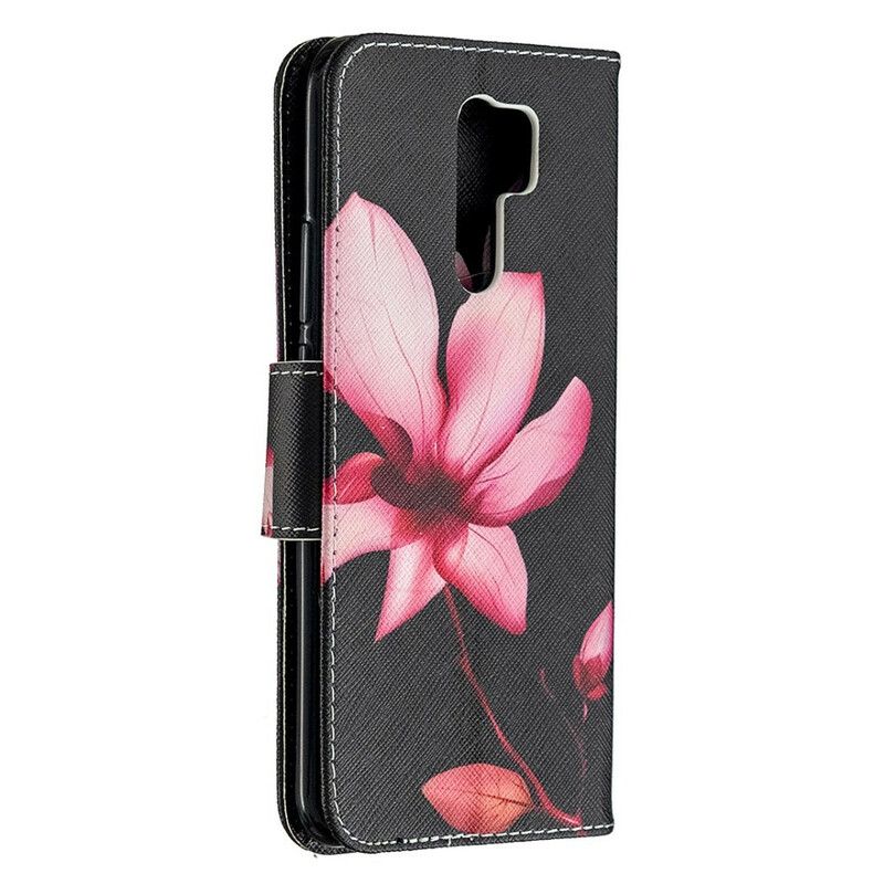 Folio Deksel Til Xiaomi Redmi 9 Rosa Blomst