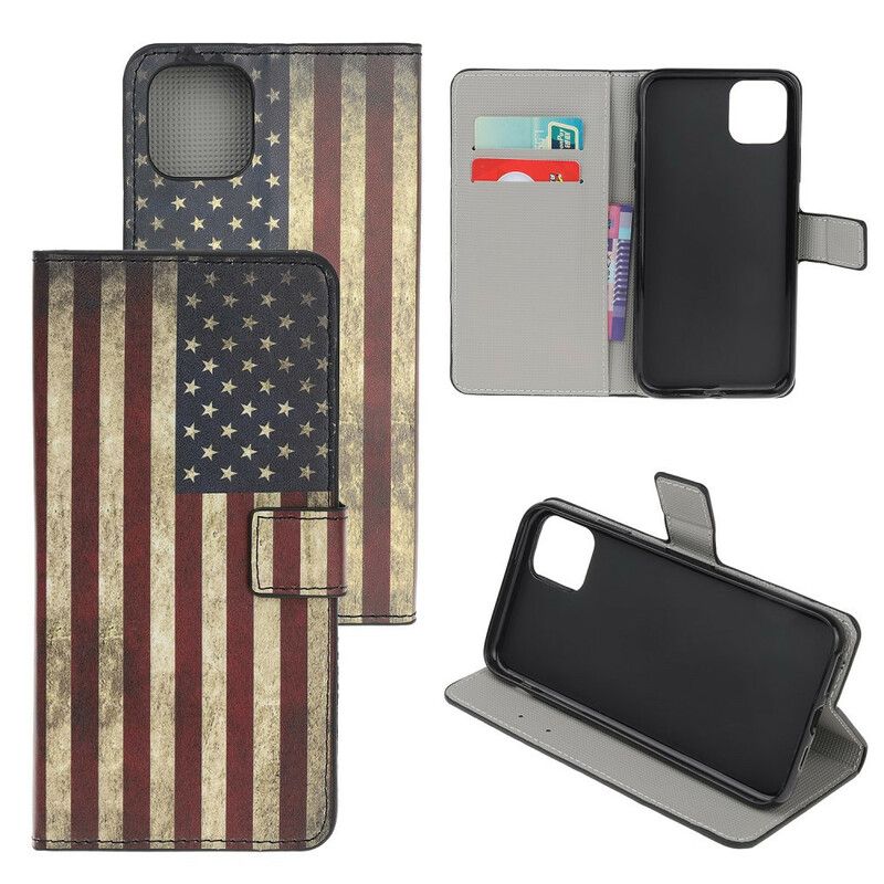 Folio Deksel Til iPhone 12 Mini Usas Flagg