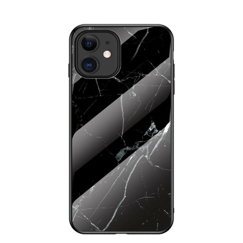 Mobildeksel Til iPhone 12 Mini Marmorfarger Herdet Glass