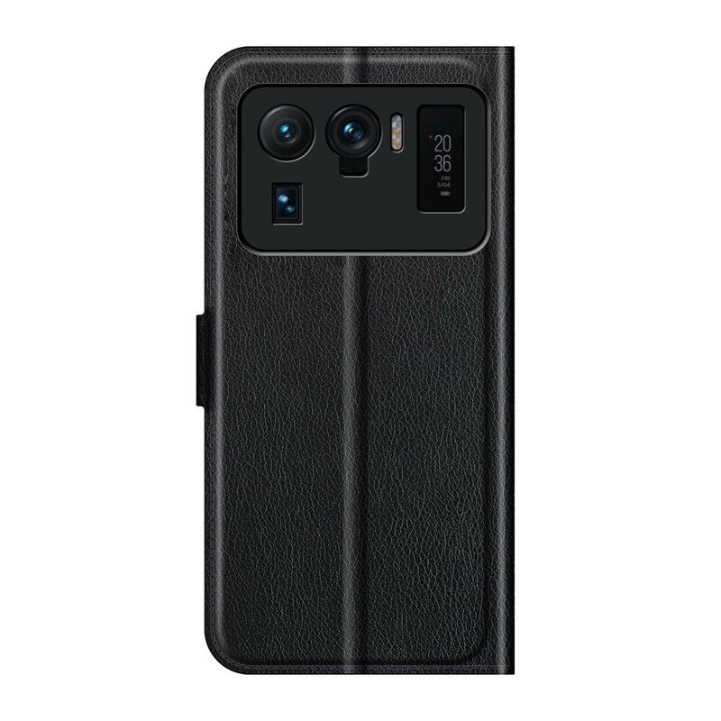 Folio Deksel Til Xiaomi Mi 11 Ultra Klassisk Litchi-skinneffekt