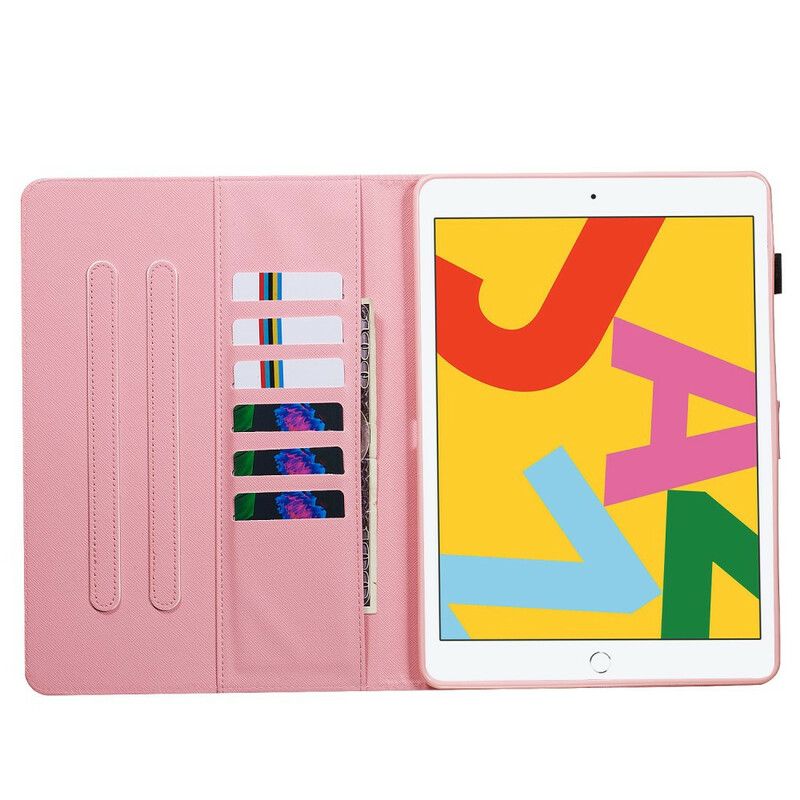 Folio Deksel Til iPad 10.2" (2020) (2019) / Air 10.5" / Pro 10.5" Røde Sommerfugler