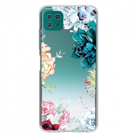 Deksel Til Samsung Galaxy A22 5G Sømløse Akvarellblomster