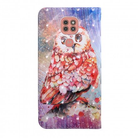 Folio Deksel Til Moto G9 Play Lysflekk Germain The Owl