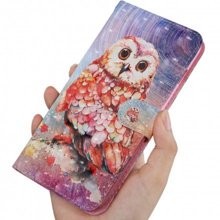 Folio Deksel Til Moto G9 Play Lysflekk Germain The Owl