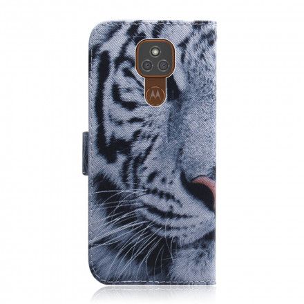 Folio Deksel Til Moto G9 Play Tigeransikt