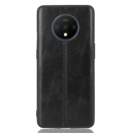 Deksel Til OnePlus 7T Søm I Skinn