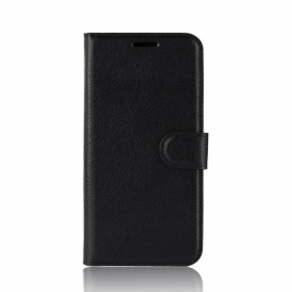 Folio Deksel Til OnePlus 7T Premium Litchi-skinnstil