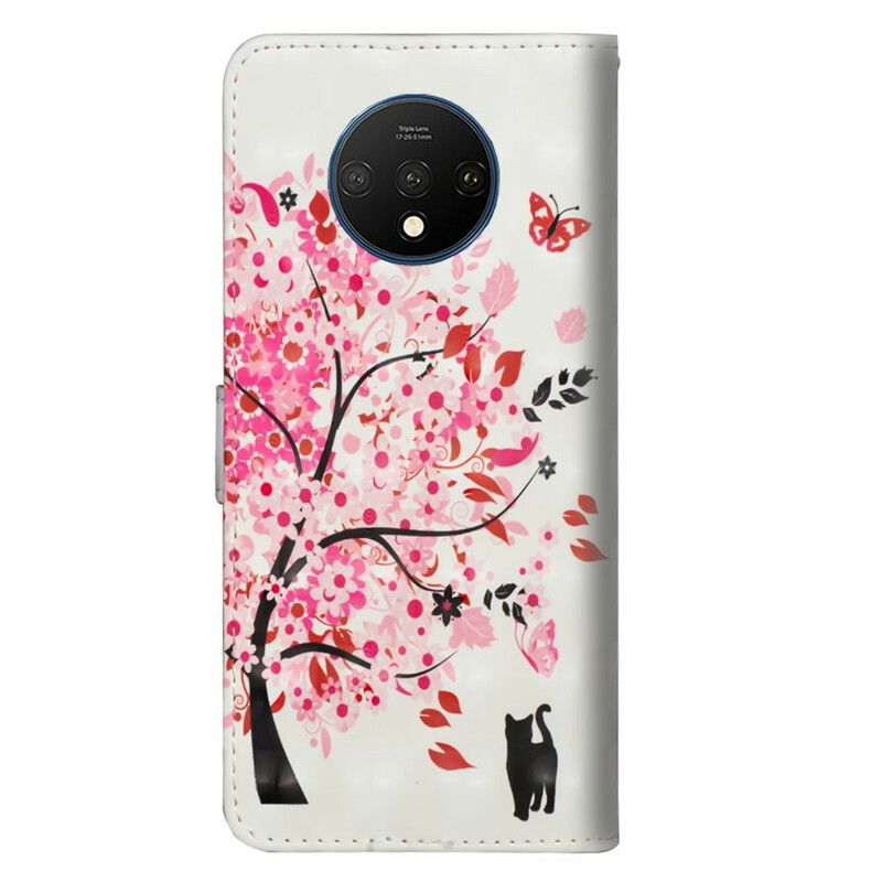 Folio Deksel Til OnePlus 7T Rosa Tre