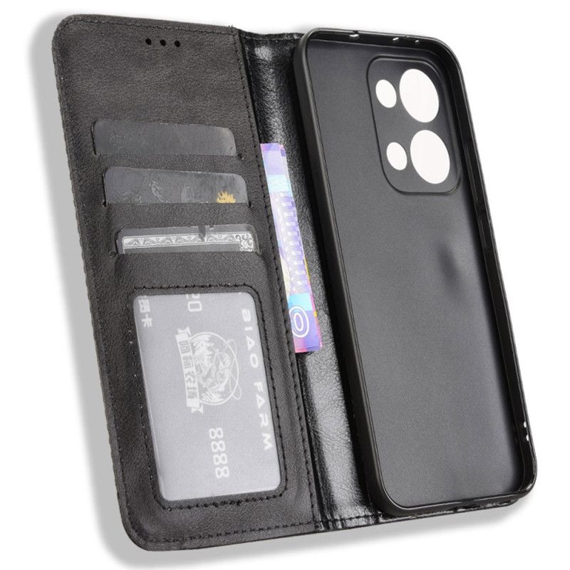 Folio Deksel Lær Oppo Reno 13 5g Vintage Frise