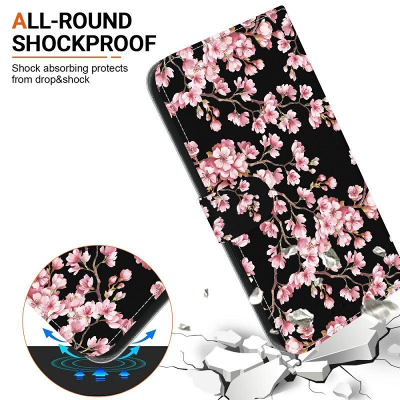 Folio Deksel Oppo Reno 13 5g Plommeblomster