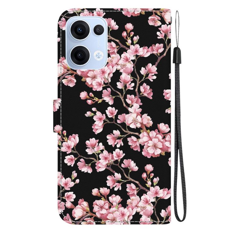 Folio Deksel Oppo Reno 13 5g Plommeblomster