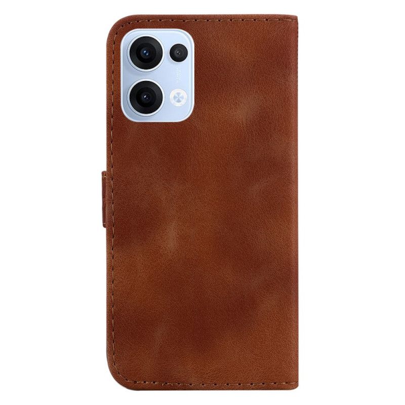 Lærdeksel Folio Deksel Oppo Reno 13 5g Mobildeksel Design 7