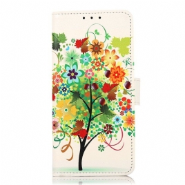 Folio Deksel Til Xiaomi 13 Blomstrende Tre
