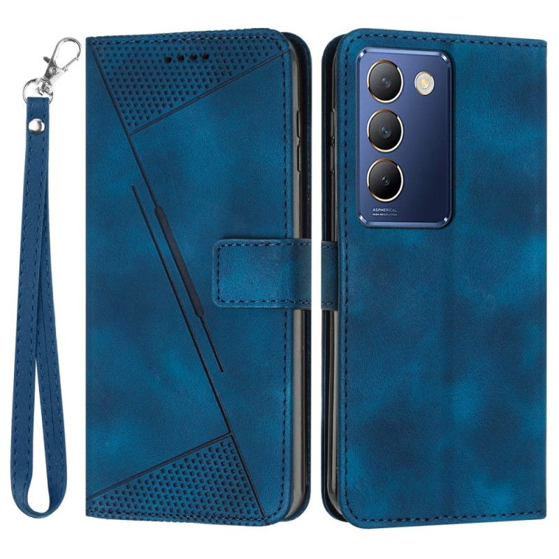 Folio Deksel Til Vivo V40 Se 5g Trekantede Stroppemønstre