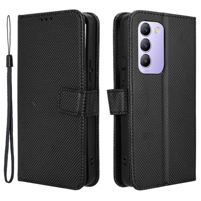 Lærdeksel Folio Deksel Vivo V40 Se 5g Mobildeksel Diamanttekstur