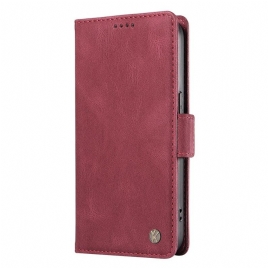 Lærdeksel Folio Deksel Vivo V40 Se 5g Mobildeksel Yikatu Semsket Skinn Effekt