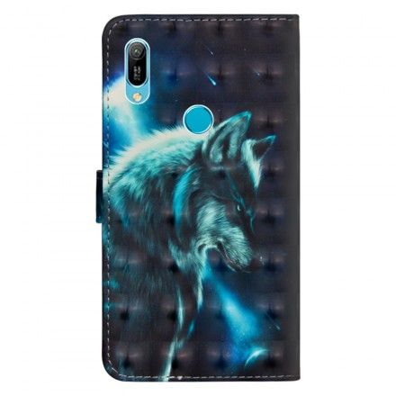 Folio Deksel Til Huawei Y6 2019 / Honor 8A Majestisk Ulv