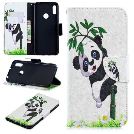 Folio Deksel Til Huawei Y6 2019 / Honor 8A Panda På Bambus