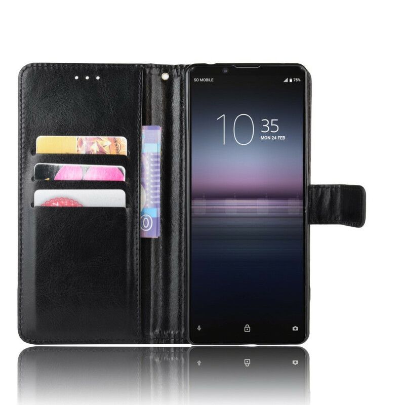 Folio Deksel Til Sony Xperia 5 II Plinkende Kunstskinn