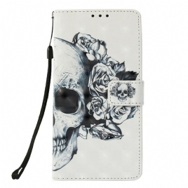Folio Deksel Til Huawei P Smart Plus 2019 Blomsterskalle