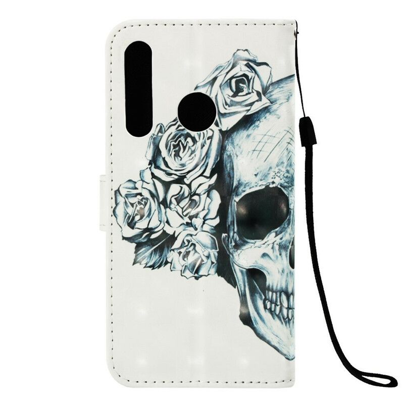 Folio Deksel Til Huawei P Smart Plus 2019 Blomsterskalle