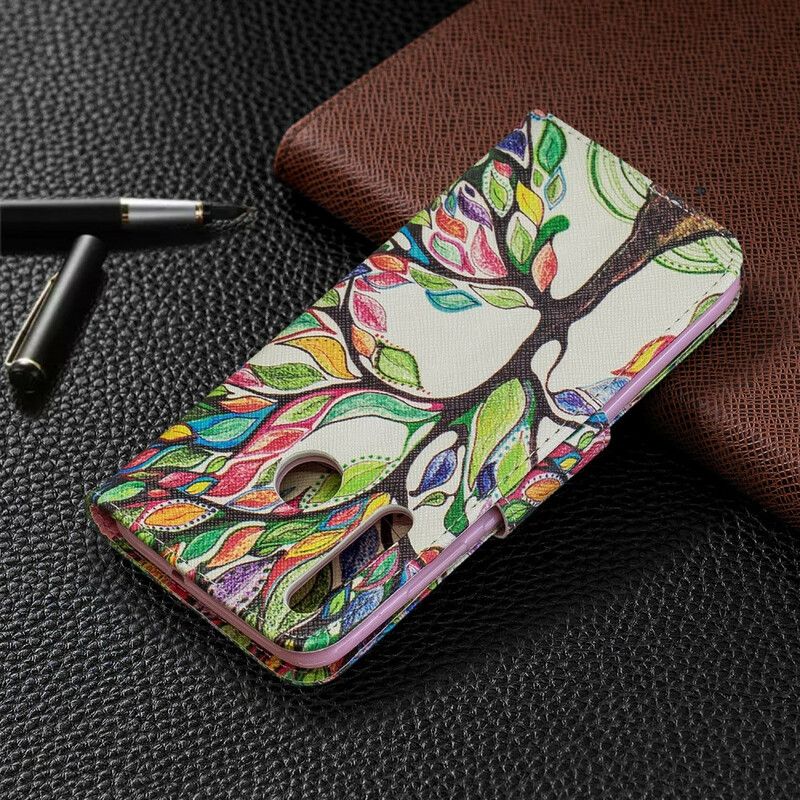 Folio Deksel Til Huawei P Smart Plus 2019 Farget Tre