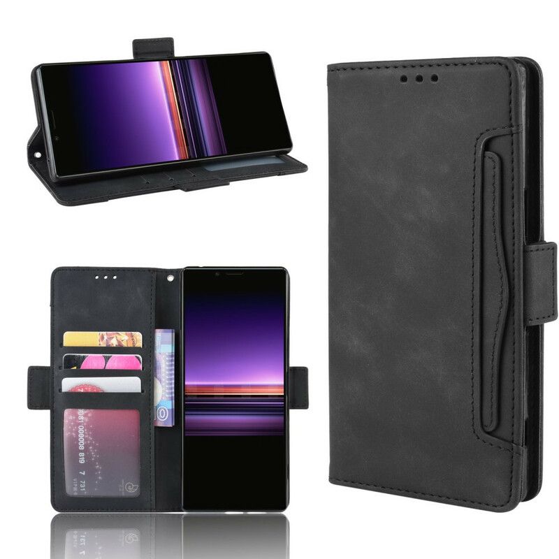 Folio Deksel Til Sony Xperia 1 Førsteklasses Multikort