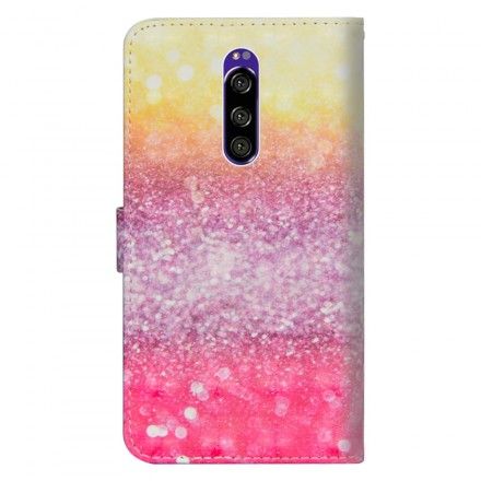 Folio Deksel Til Sony Xperia 1 Magenta Glittergradient
