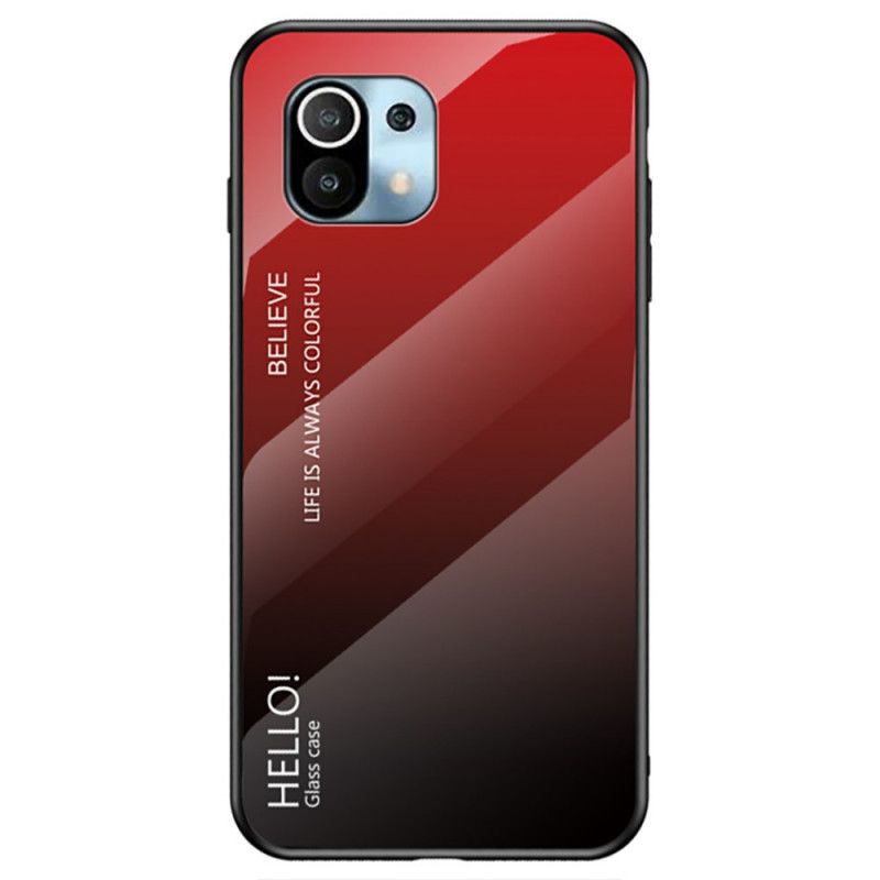 Deksel Til Xiaomi Mi 11 Lite 5G NE / Mi 11 Lite 4G / 5G Hei Herdet Glass
