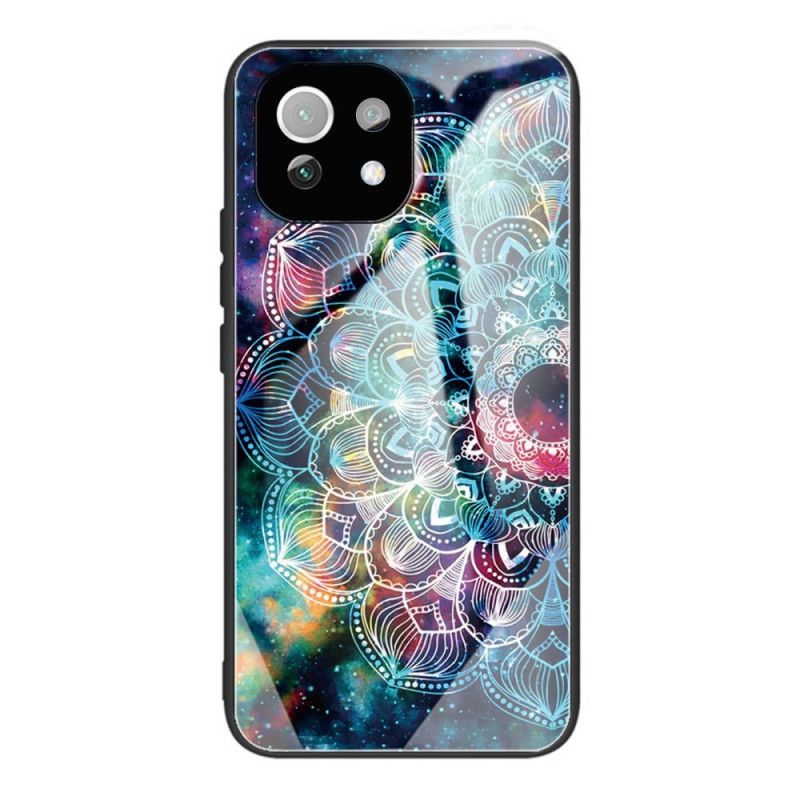 Deksel Til Xiaomi Mi 11 Lite 5G NE / Mi 11 Lite 4G / 5G Mandala I Herdet Glass
