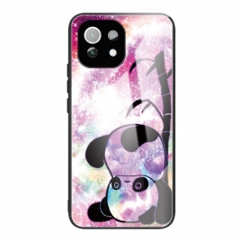 Deksel Til Xiaomi Mi 11 Lite 5G NE / Mi 11 Lite 4G / 5G Panda Og Bambus Herdet Glass