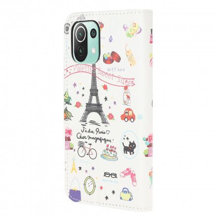 Folio Deksel Til Xiaomi Mi 11 Lite 5G NE / Mi 11 Lite 4G / 5G Jeg Elsker Paris