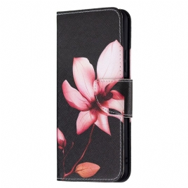 Folio Deksel Til Xiaomi Mi 11 Lite 5G NE / Mi 11 Lite 4G / 5G Rosa Blomst