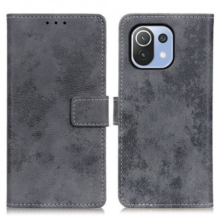 Folio Deksel Til Xiaomi Mi 11 Lite 5G NE / Mi 11 Lite 4G / 5G Vintage Skinneffekt