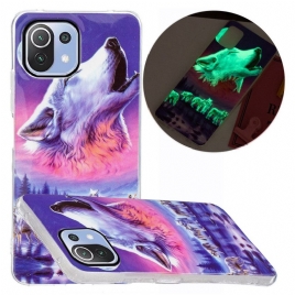 Mobildeksel Til Xiaomi Mi 11 Lite 5G NE / Mi 11 Lite 4G / 5G Fluorescerende Villhund
