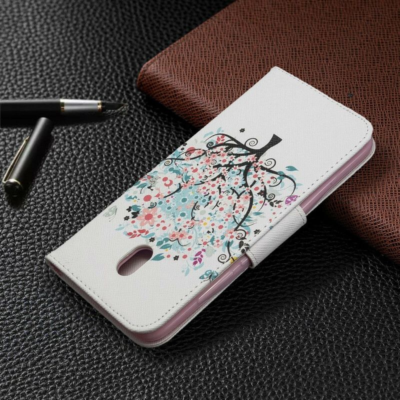 Folio Deksel Til Xiaomi Redmi 8A Blomstret Tre