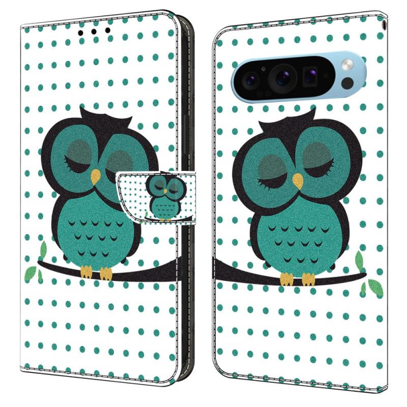 Folio Deksel Google Pixel 9 Pro Xl Sovende Ugle
