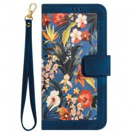 Lærdeksel Folio Deksel Google Pixel 9 Pro Xl Mobildeksel Premium Blomster