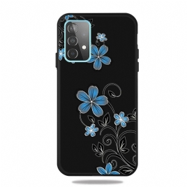 Deksel Til Samsung Galaxy A72 4G / 5G Blå Blomster