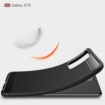 Deksel Til Samsung Galaxy A72 4G / 5G Børstet Karbonfiber