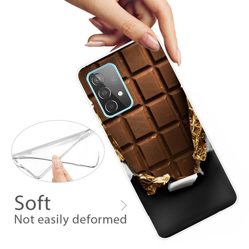 Deksel Til Samsung Galaxy A72 4G / 5G Sjokolade Fleksibel