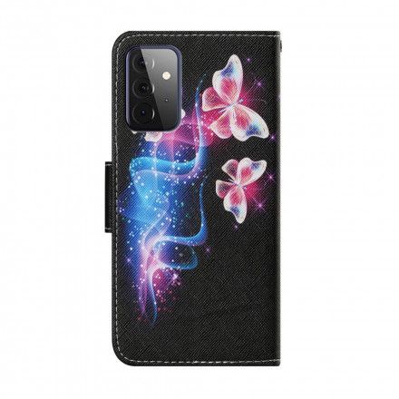 Folio Deksel Til Samsung Galaxy A72 4G / 5G Magiske Sommerfugler