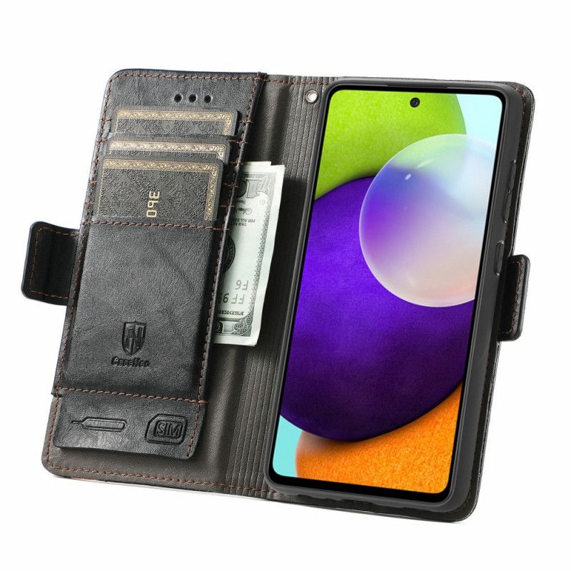 Folio Deksel Til Samsung Galaxy A72 4G / 5G Tofarget Dobbeltlås Caseneo