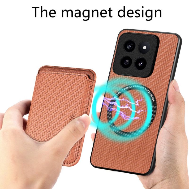Deksel Xiaomi 14 Pro Avtakbar Magnetkortholder